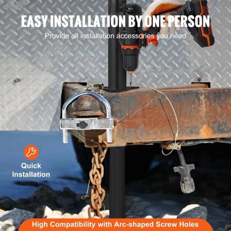 BowLift | Heavy-Duty A-Frame Trailer Jack with Drop Leg – 5000 lb Lifting Capacity