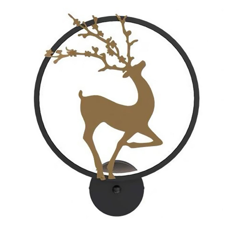 BowLift | Every Mural Light Fixture Nordic Metallic Bedroom LED Wall Mount Lighting with Black Ring