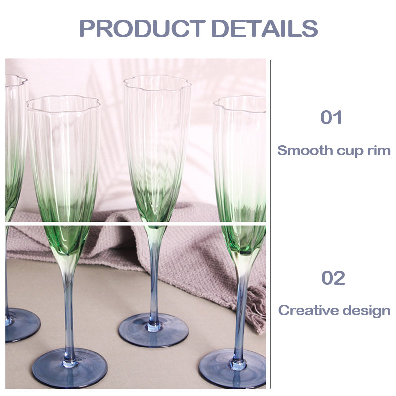 BowLift | Gradient Wine Stemware High Temperature Resistant Glass Champagne Stemware Vintage Souvenirs