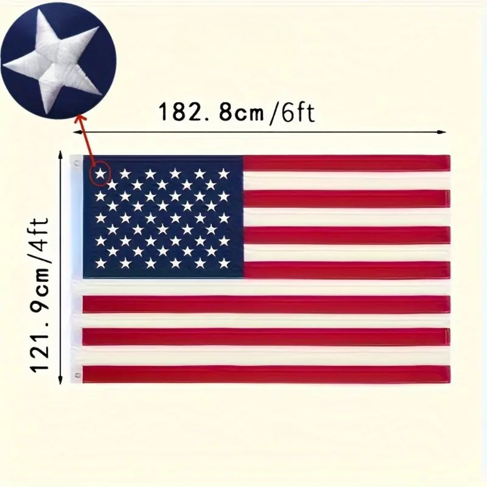BowLift | American Flag Heavy Duty Nylon Embroidered Stars Outdoor Brass Grommets