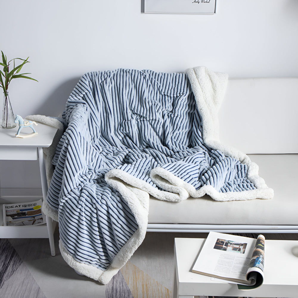BowLift | Fluffy Stripes Sherpa Blanket
