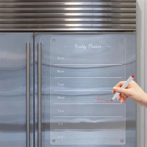 BowLift | Weekly Planner Magnetic Fridge Organizer | Vibrant Markers, Easy Wipe Clean & Ideal for Home Kitchen Management