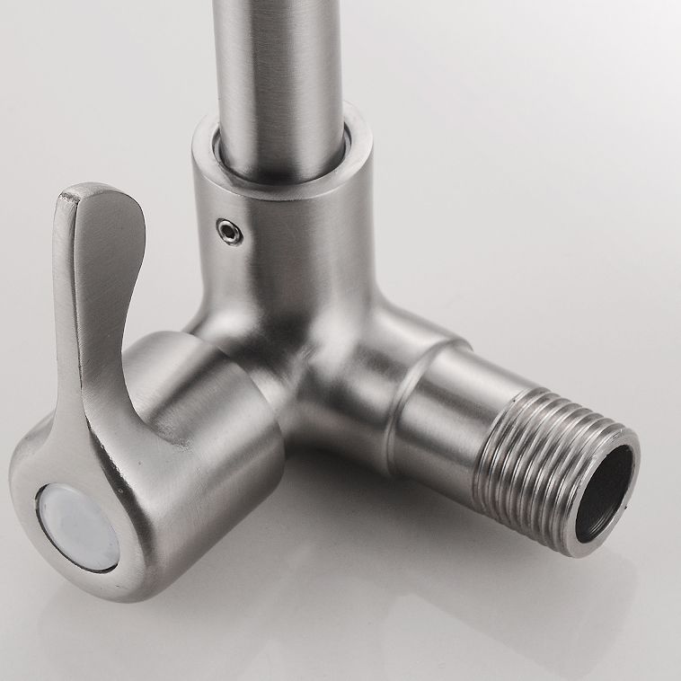 BowLift | Modern Bridge Faucet 304 Stainless Steel Knob Handle Swivel Spout Wall Mounted Faucet