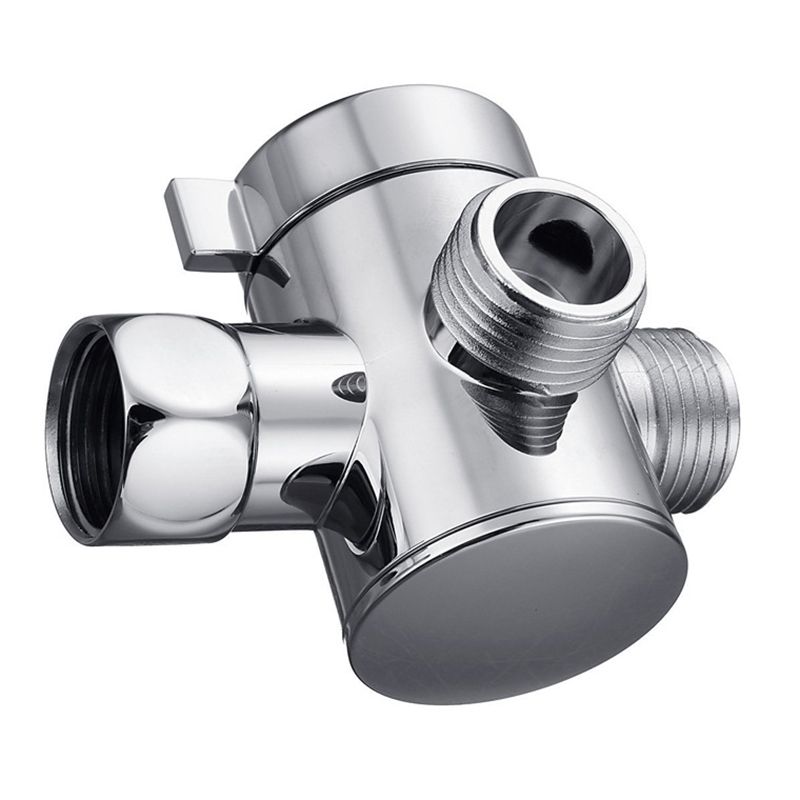 BowLift | Silver Dual Showerhead with Hose Modern Style Wall Mounted Showerhead
