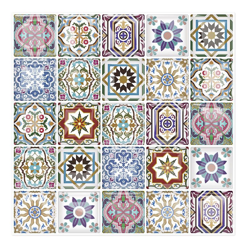 BowLift | 12"x 12" Resin Mosaic Tiles Square Self-Adhesive Tiles for Backsplash & Wall Tile