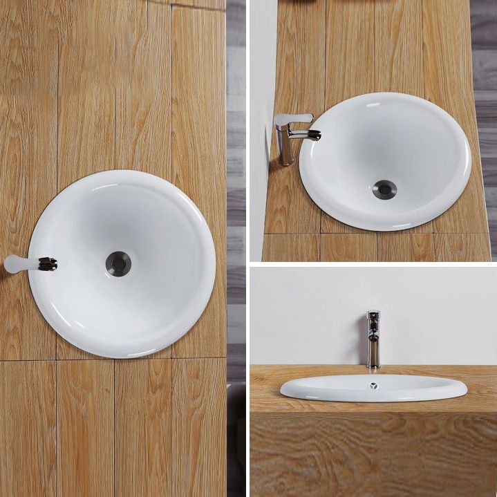 BowLift | Contemporary oval wash stand ceramic metal undercounter basin