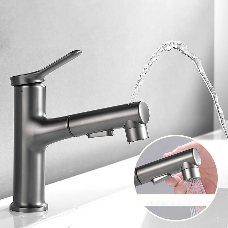 BowLift | Pull-out simple bathroom sink tap 1 hole single lever faucet
