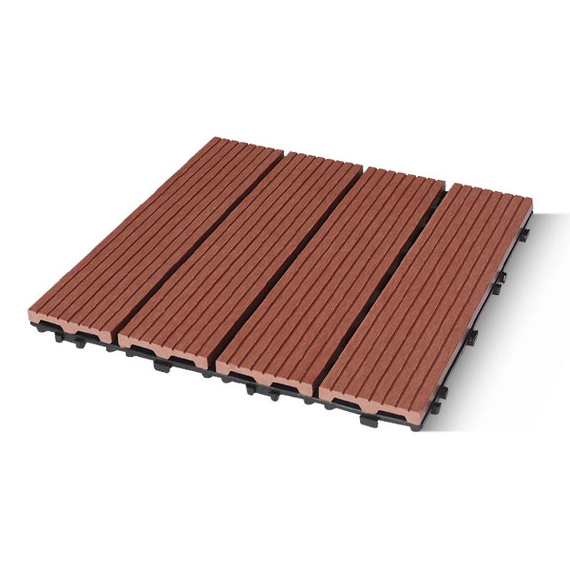 BowLift | Contemporary Engineered Floor Tile Wire-Brushed Click-Lock Wood Floor for Patio Garden