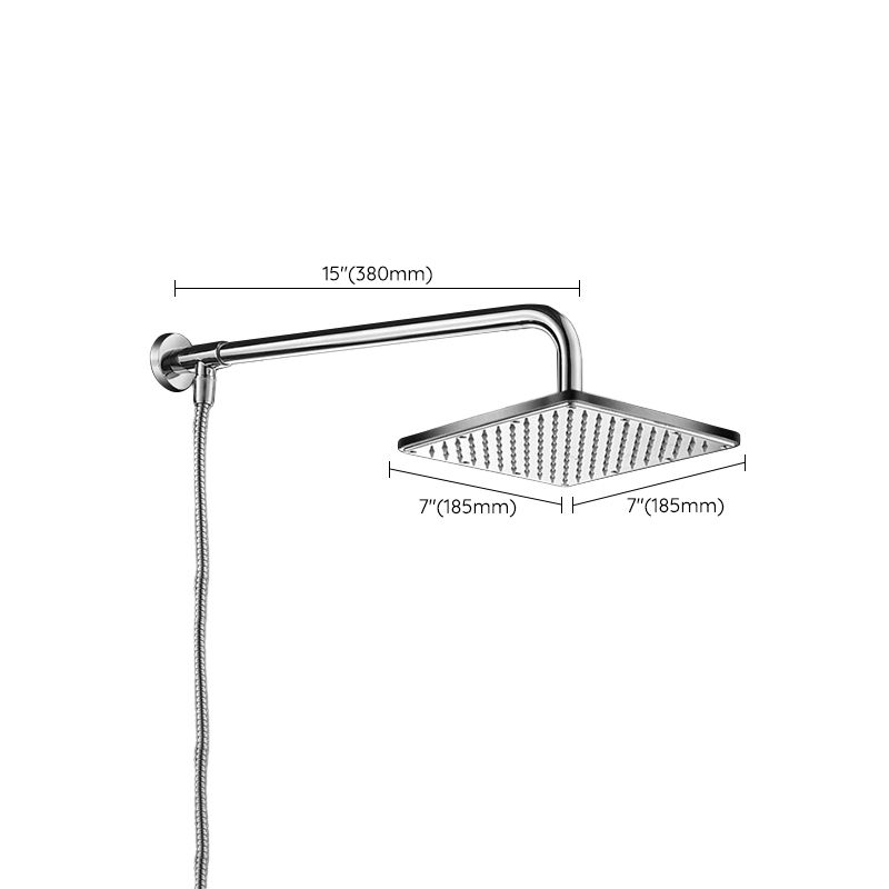 BowLift | Contemporary Style Shower Head Bathroom Fixed Shower Head with Round and Square Shape