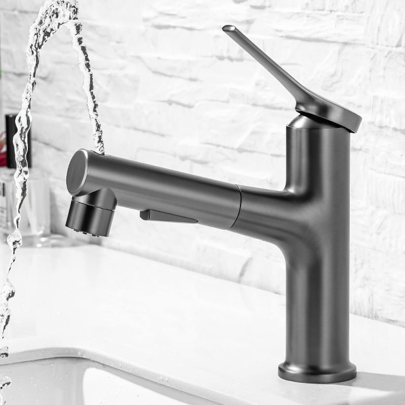 BowLift | Pull-out simple bathroom sink tap 1 hole single lever faucet