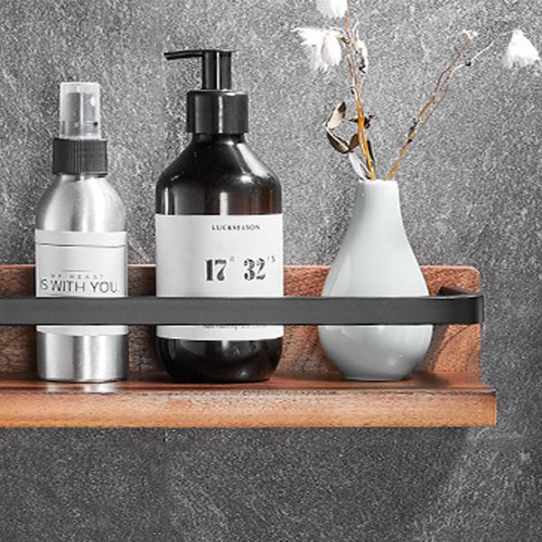 BowLift | Wood & Aluminum Bathroom Set Brown Bathroom Accessory Set