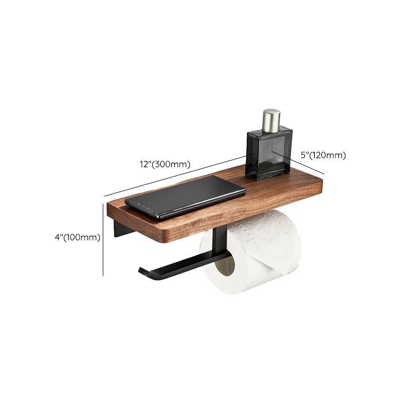 BowLift | Wood and Aluminum Bath Accessories Set Black Bathroom Accessories Kit