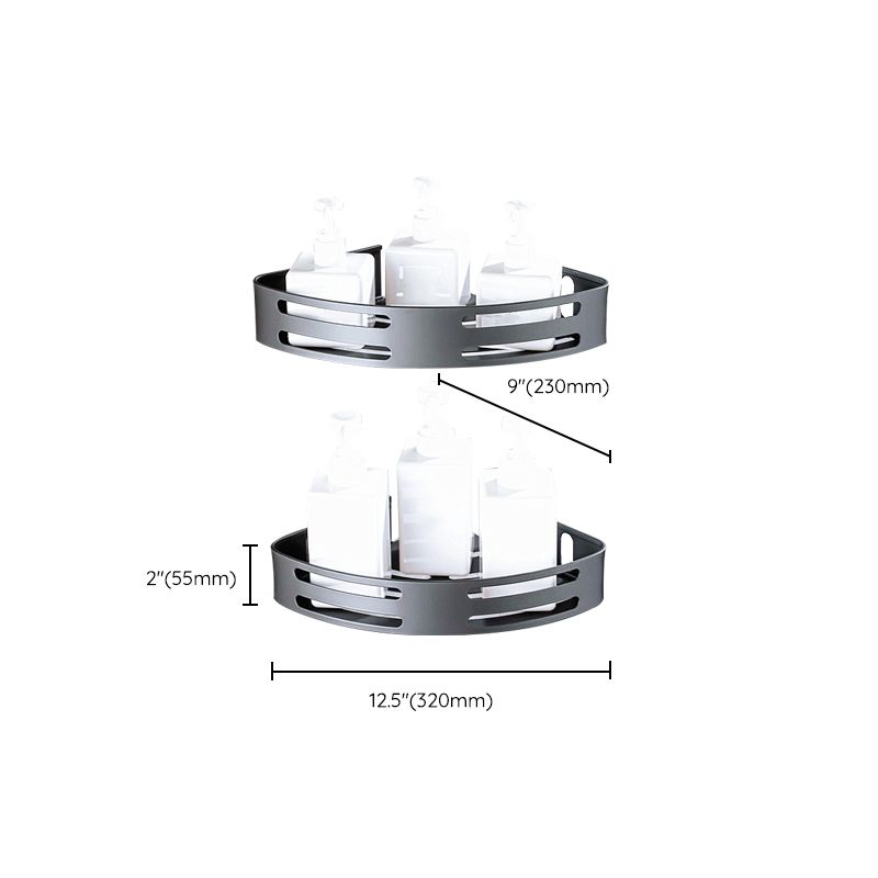 BowLift | Matt gray bathroom accessory set bathroom shelf/towel holder & paper holder included