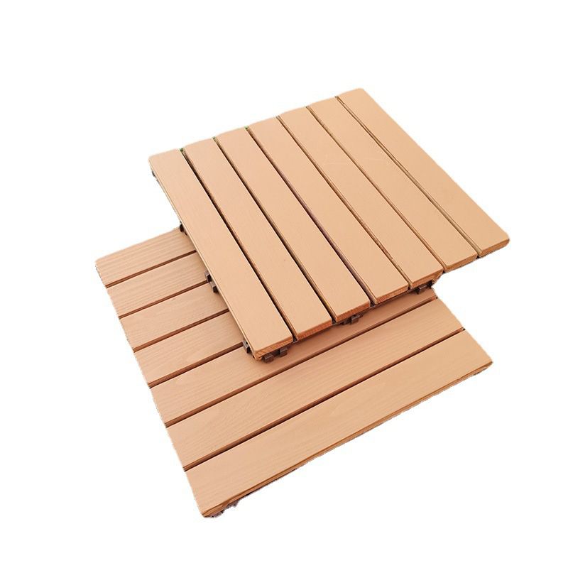 BowLift | Yellow 6-Slat Square Wood Floor Tiles Click System Floor Tiles