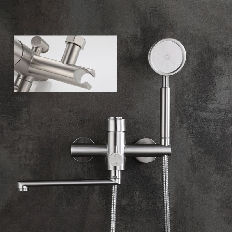 BowLift | Wall-mounted metal bathtub filling low arch swivel bathtub mixer
