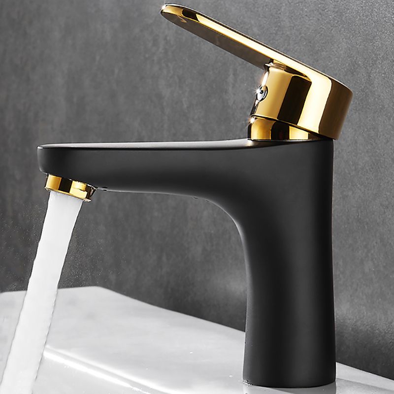 BowLift | Black-Gold Vessel Sink Faucet Lever Handle Low Arc Vessel Faucet