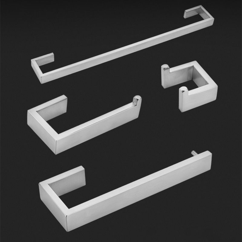 BowLift | Stainless Steel Bathroom Set 4-Piece Modern Style Simple Bathroom Accessory Set