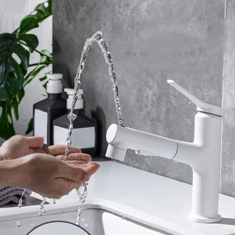 BowLift | Contemporary Single Handle Faucet Retractable Sink Faucet with Lever Handle