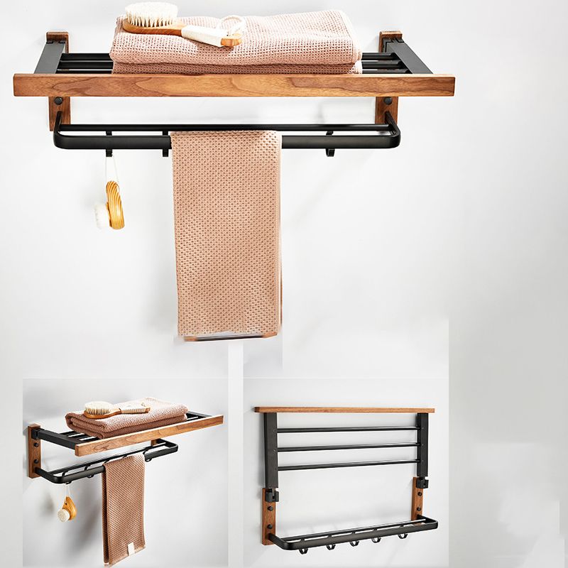 BowLift | Wood and Aluminum Bath Accessory Set Black Bathroom Accessory Kit