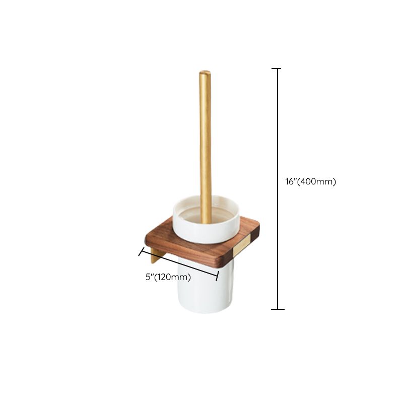 BowLift | Wood and Aluminum Bath Hardware Set Golden Bathroom Accessory Set