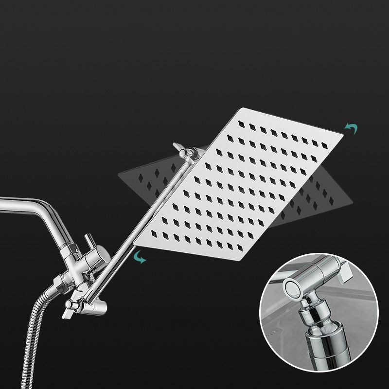 BowLift | Wall Mounted Adjustable Shower Head Modern Square Metal Shower Head
