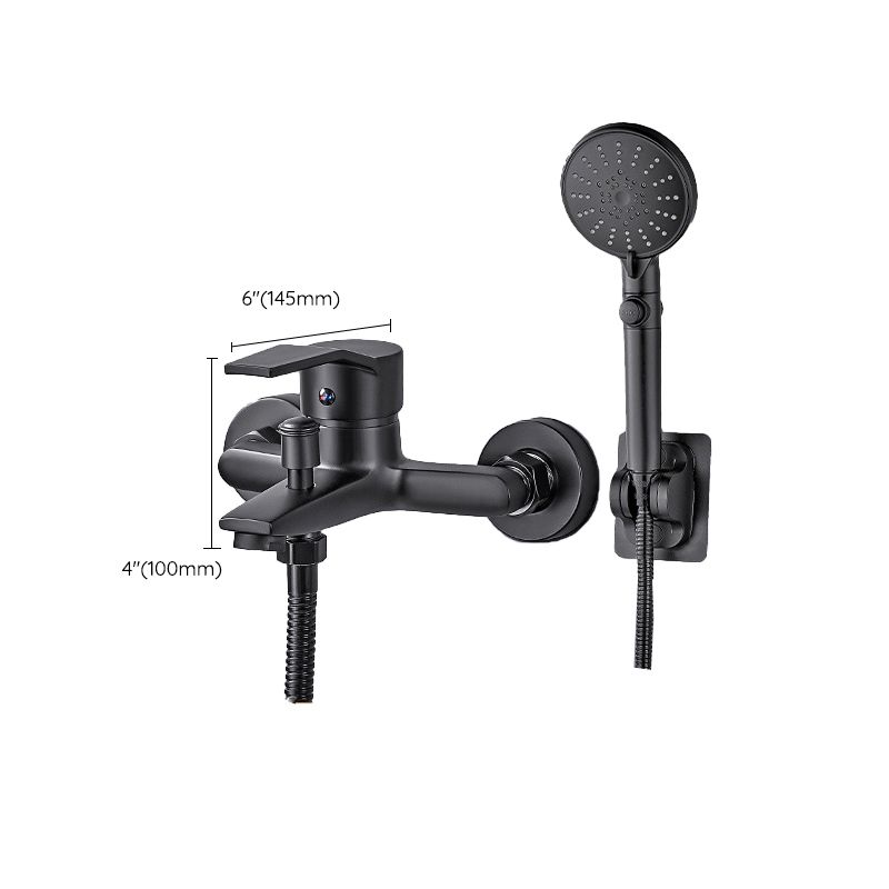 BowLift | Wall-mounted fixed bathtub faucet lever handle with hand shower