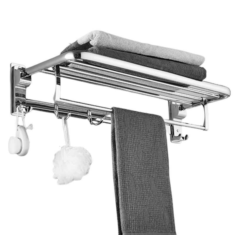 BowLift | Polished Chrome Bathroom Accessory Set Modern Bathroom Shelf Stainless Steel