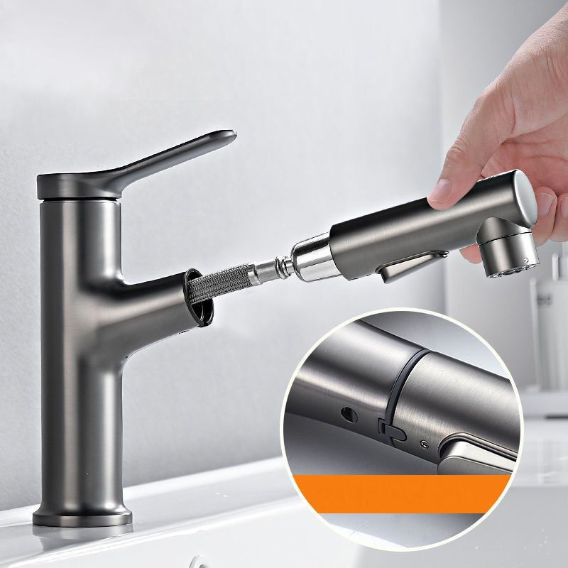 BowLift | Pull-out simple bathroom sink tap 1 hole single lever faucet