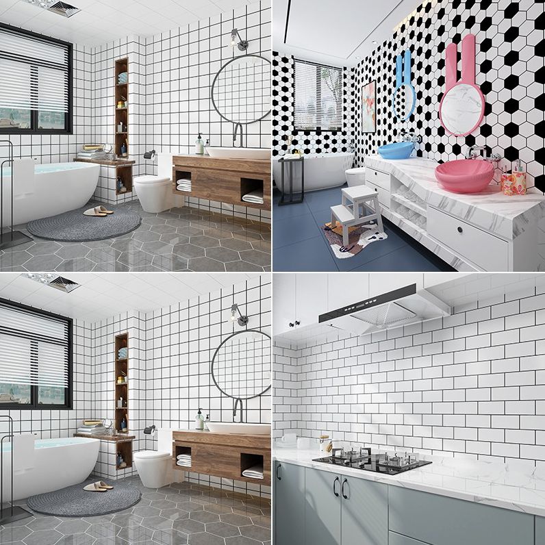BowLift | 12" x 24" Marbling Single Panel Waterproof Splashback Wall Tile for Bathroom