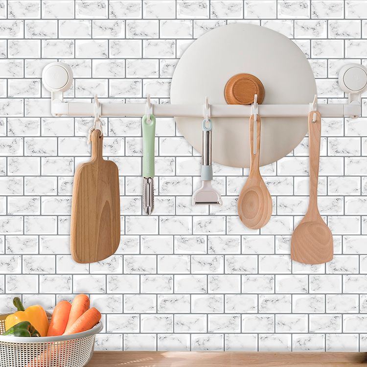 BowLift | Plastic Peel & Stick Subway Tile Square Peel and Stick Back Wall Tile