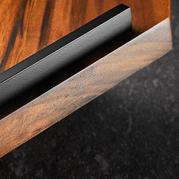 BowLift | Wood & Aluminum Bathroom Set Brown Bathroom Accessory Set