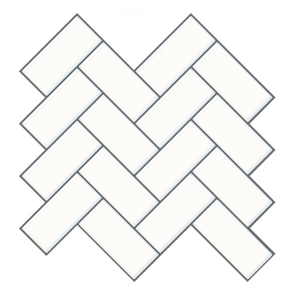 BowLift | Matte Square Peel & Stick Tile Stone Composite Subway Tile for Kitchen Backsplash