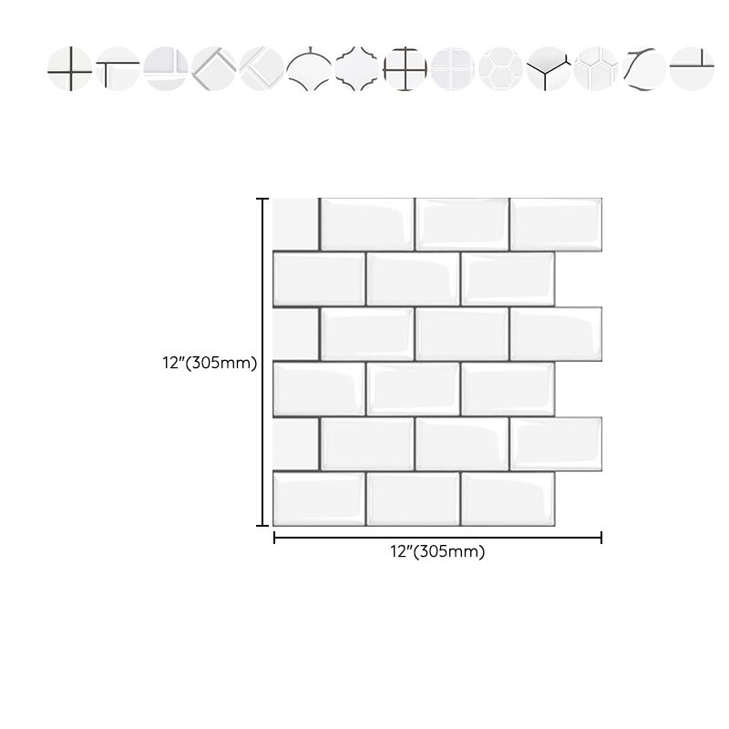 BowLift | Plastic Peel and Stick Wall Tiles 3D Square Peel and Stick Backing