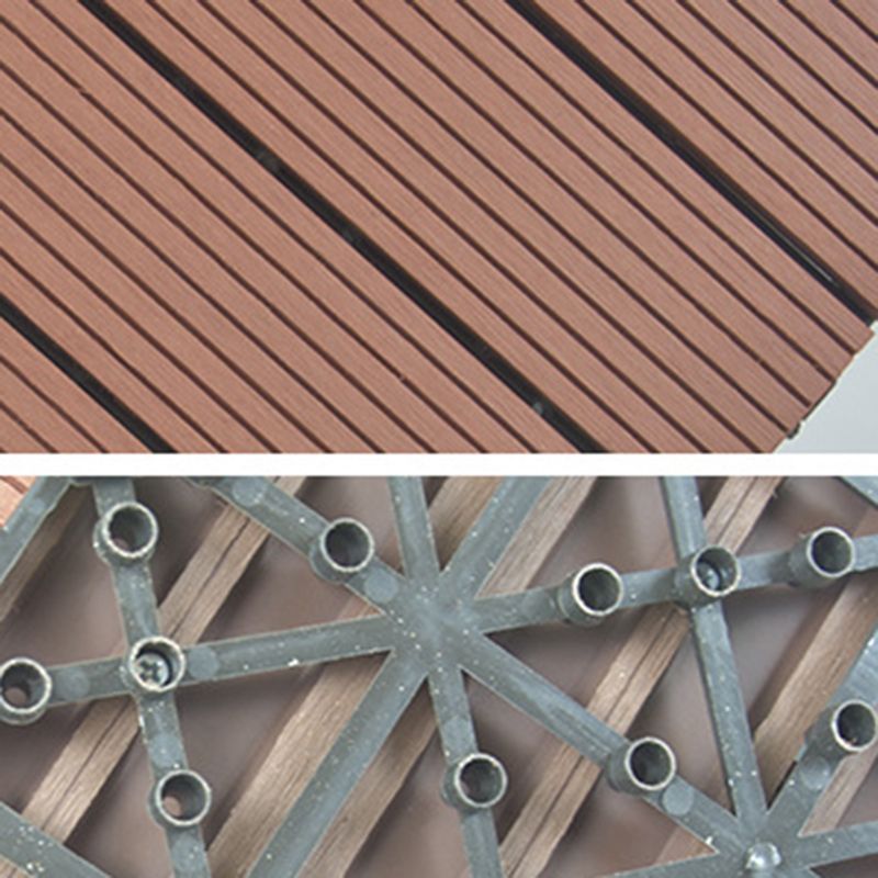 BowLift | Wire brushed wooden floor tiles Click-Lock engineered wood for patio garden