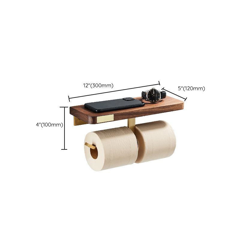 BowLift | Wood and Aluminum Bath Hardware Set Golden Bathroom Accessory Set