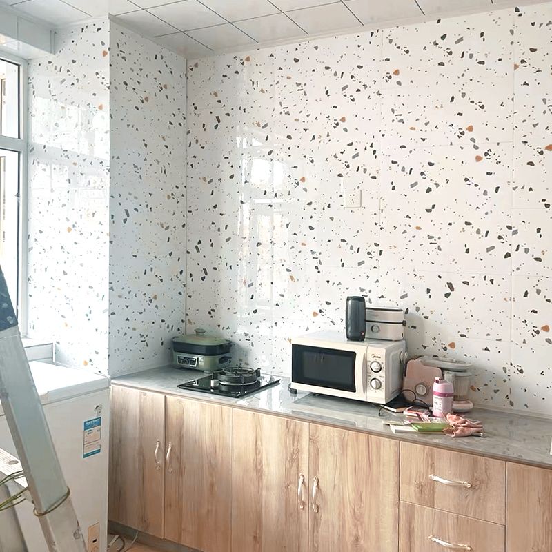 BowLift | Polygon Peel and Stick Back Wall Tile PVC Smooth Peel and Stick Tile for Kitchen