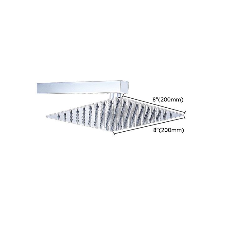 BowLift | Showerhead Square Wall Mounted Rain Spray Stainless Steel Showerhead