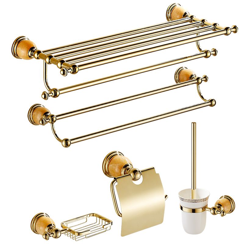 BowLift | Polished Gold Bathroom Set Metal Bathroom Accessories Hardware Set