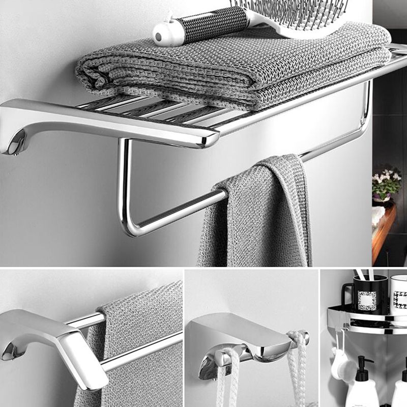 BowLift | Silver Bathroom Accessories Hardware Set Modern Bathroom Accessories Kit
