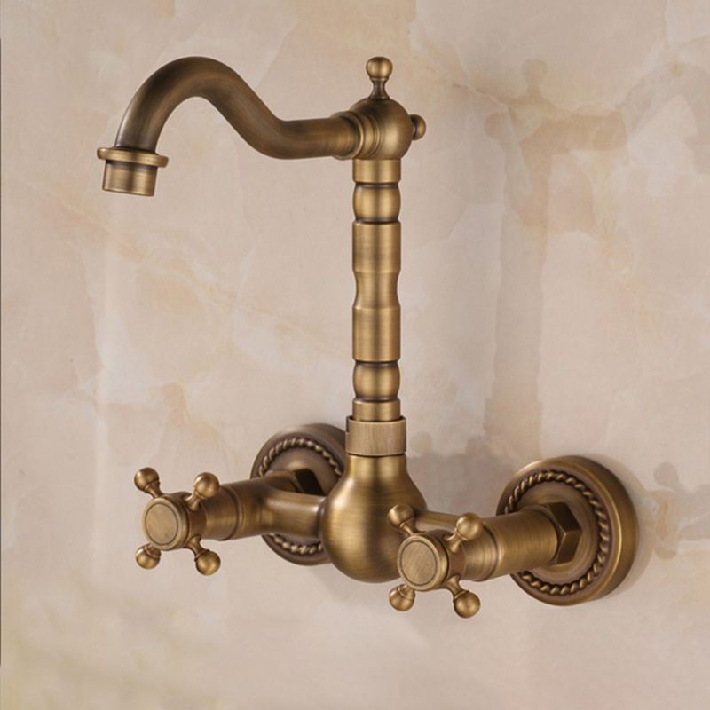 BowLift | Wall-mounted fitting Glam Style Bathroom tap with 2 handles