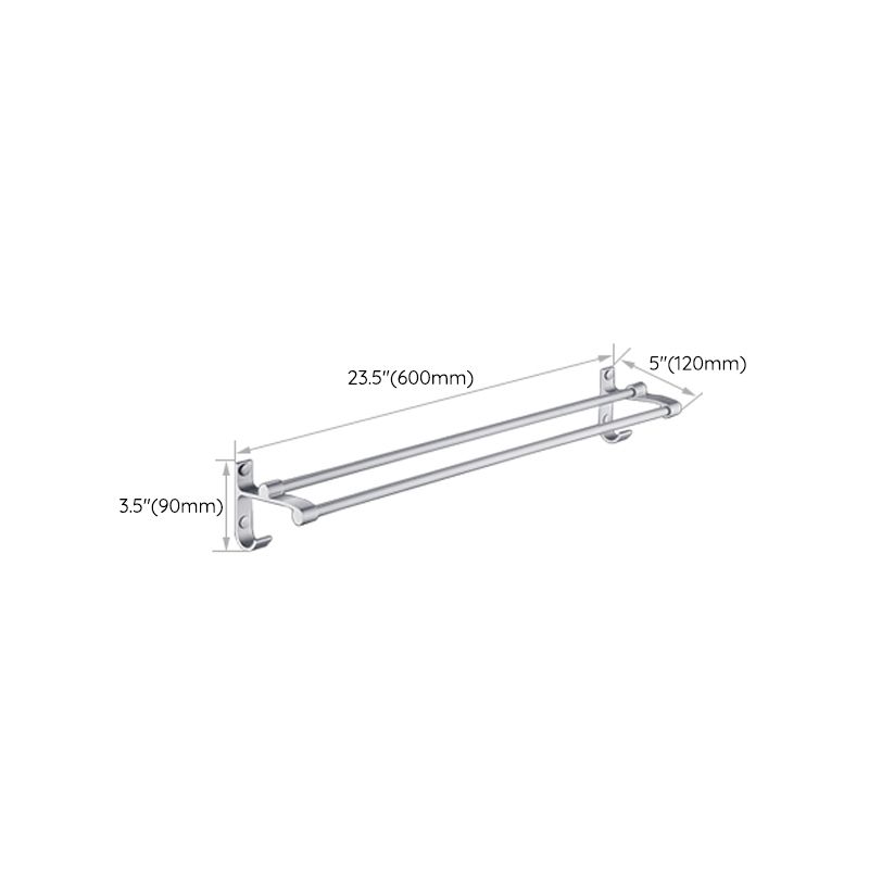 BowLift | Silver Contemporary Bathroom Hardware Set Stainless Steel Aluminum Bathroom Set