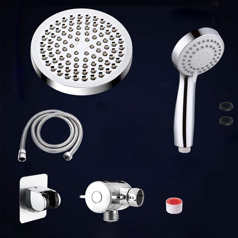 BowLift | Contemporary Shower Combination Double Shower Head Chrome Wall Mount Round Shower Head
