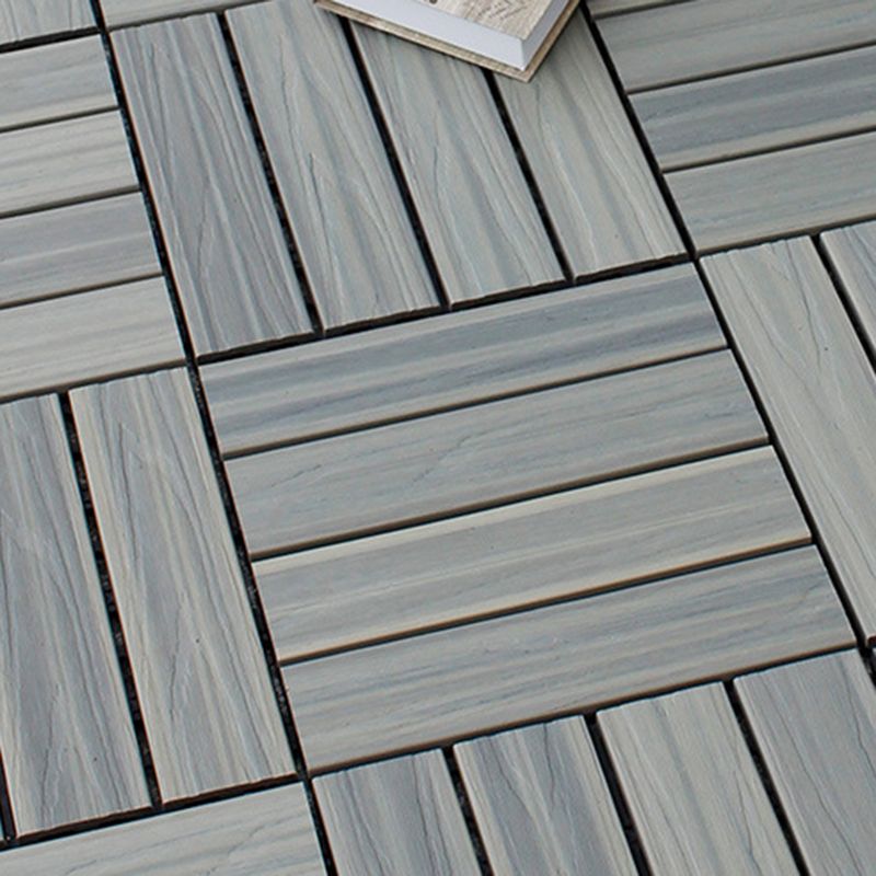 BowLift | 12" X 12" 4-Slat Square PVC Floor Tiles With Interlocking Installation Floor Plates Tiles