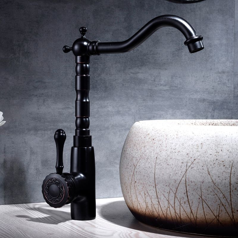 BowLift | Glam Style Sink Faucet with Swivable Spout and Lever Handle