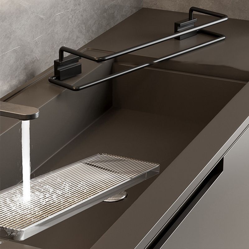 BowLift | Mattes Black Bathroom Hardware Set Metal & Acrylic Bathroom Shelf/Towel Holder/Bathrobe Hook