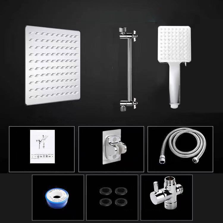 BowLift | Contemporary Pull Down Dual Shower Head Square High Arc Shower Head Combo in Chrome