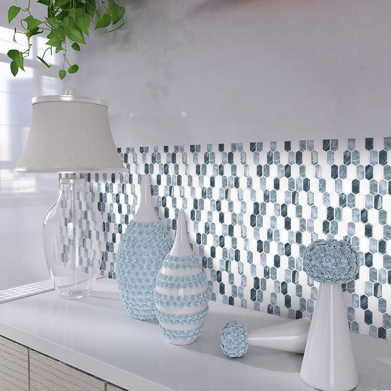 BowLift | Polygon Peel and Stick Wall Tile PVC 30 cm x 30 cm Peel and Stick Tile for the Kitchen