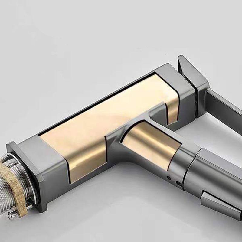 BowLift | Contemporary Container Faucet Lever Handles Low Arc Copper Container Faucet