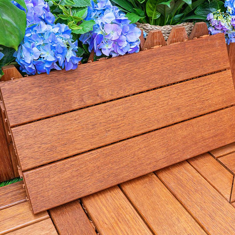 BowLift | Classic wooden deck tiles connecting composite patio tiles