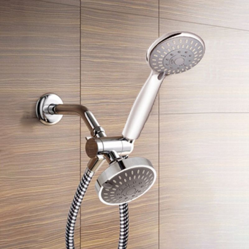 BowLift | Silver Round Fixed Shower Head Modern Style Wall Mount Shower Head